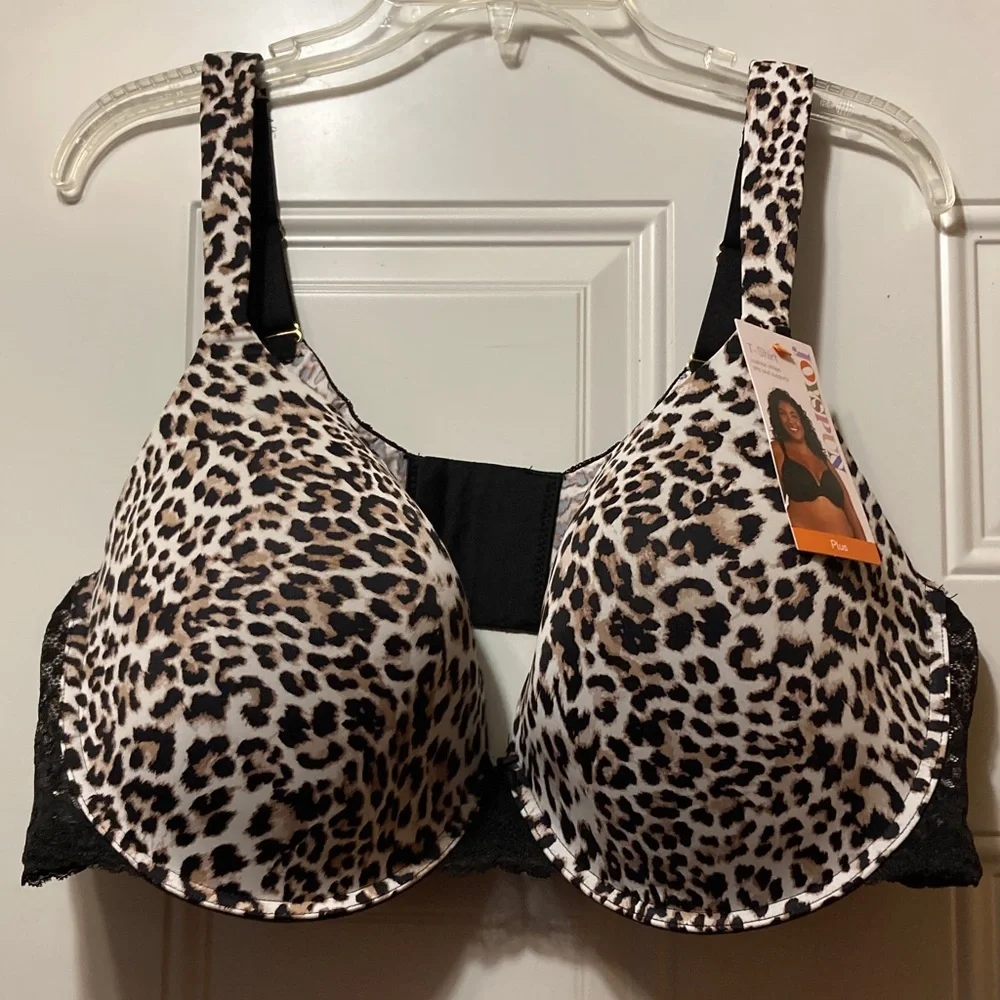 Leopard Print Tshirt Bra‎ 46DD NWT
